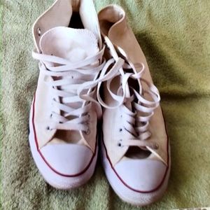 Converse size 10 white high tops